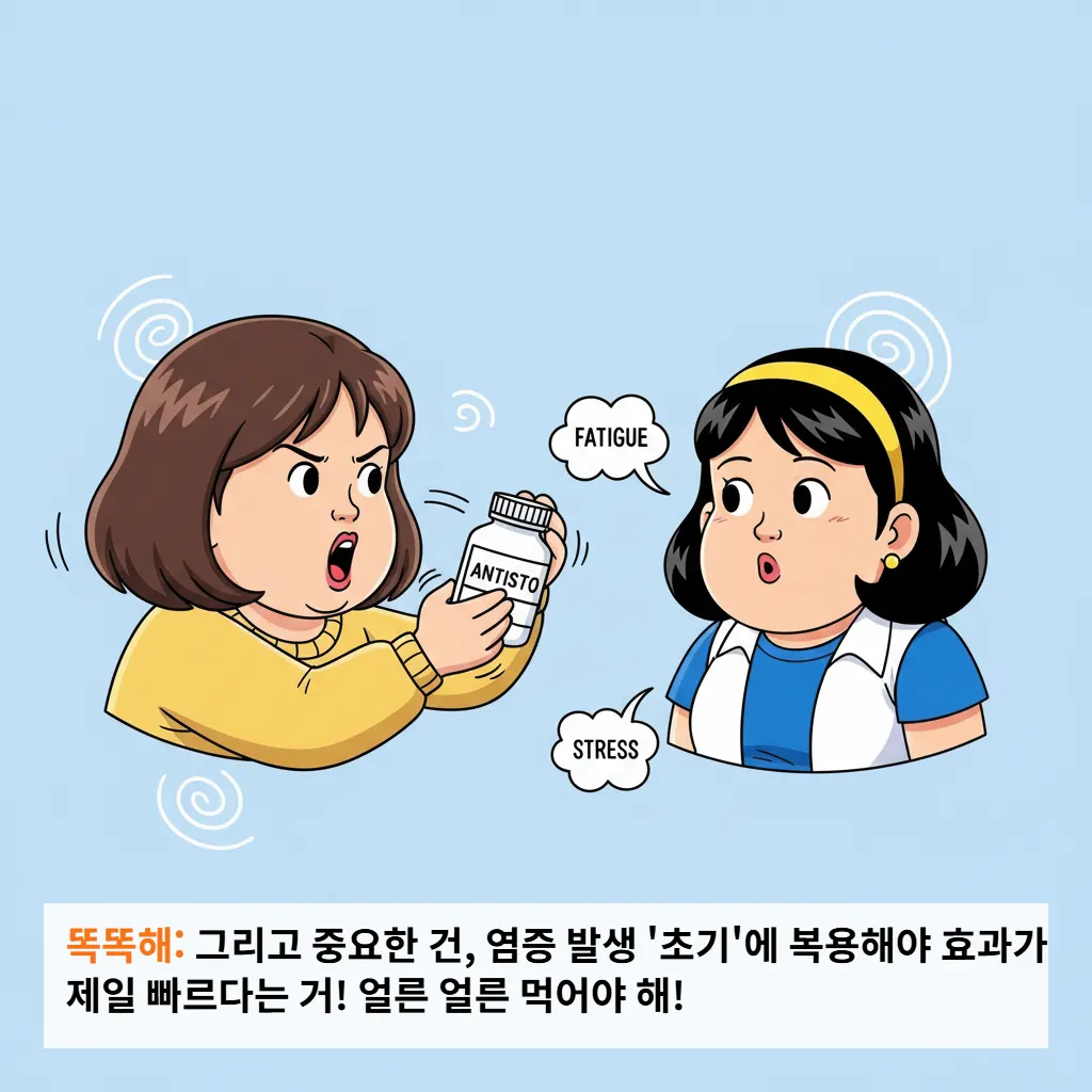 구내염 효과는 안티스토를 초기에 복용하면 더 좋다