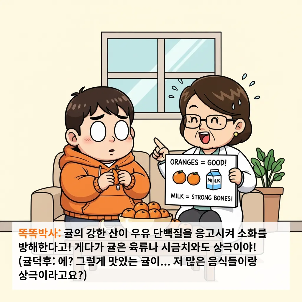 귤 상극 음식 3가지 피하세요