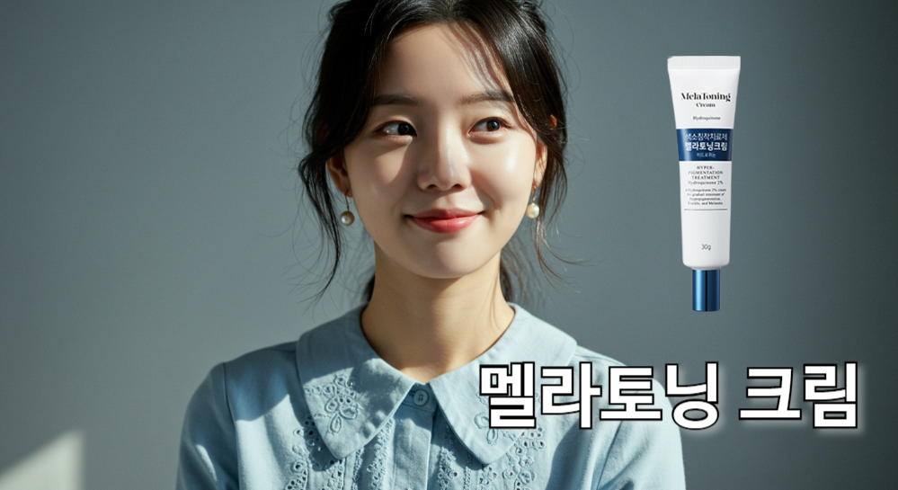멜라토닝크림 효과로 피부가 깨끗해진 여성