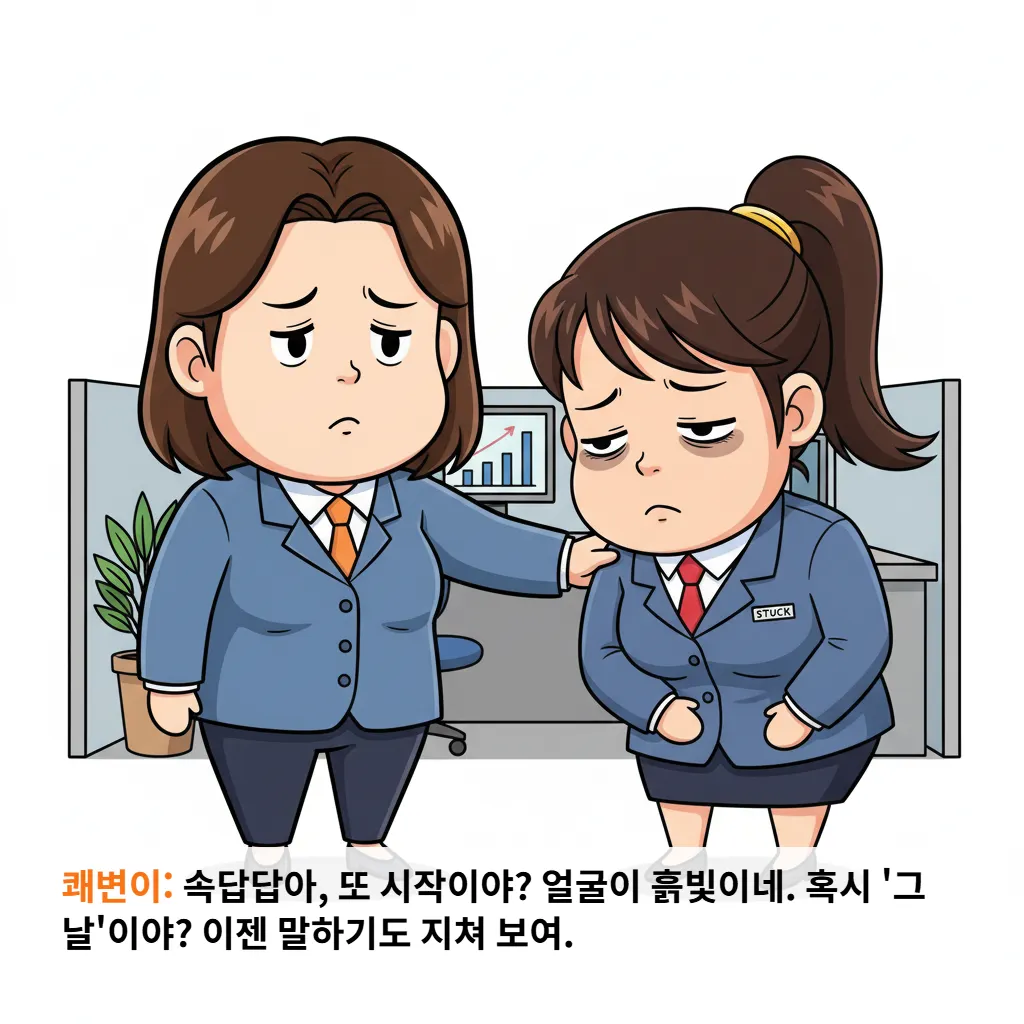 변비로 고생하는 여성