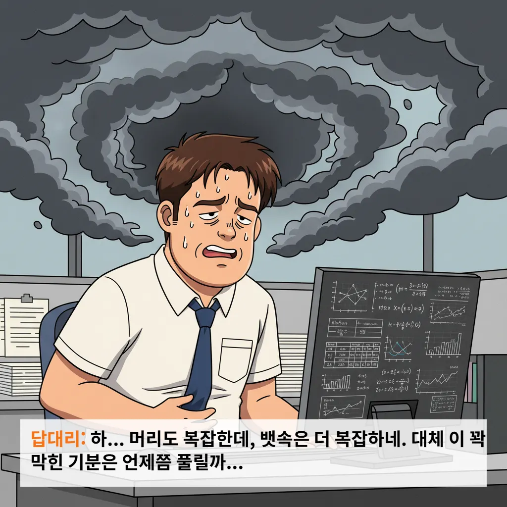 변비로 불편한 남성