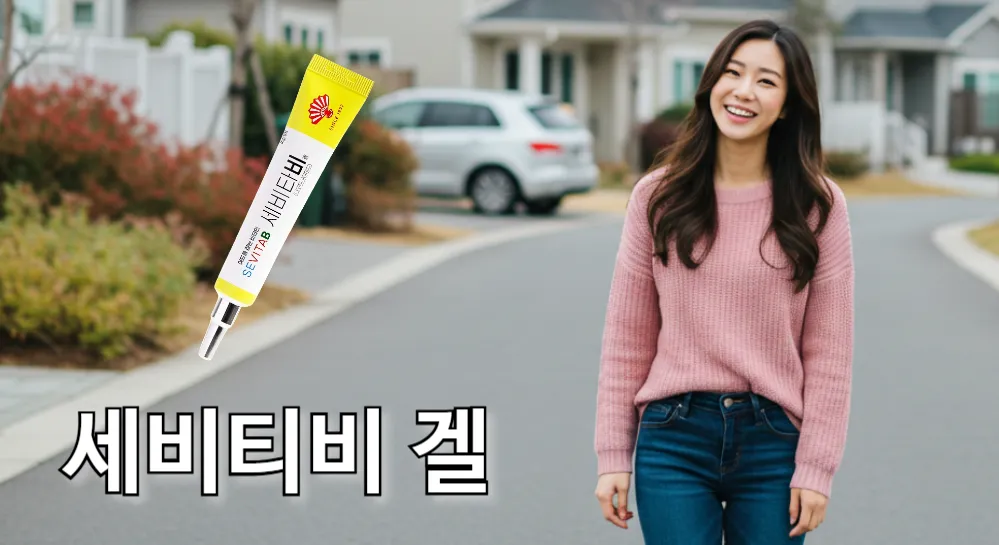 세비타겔 효과로 피부가 깨끗한 여성