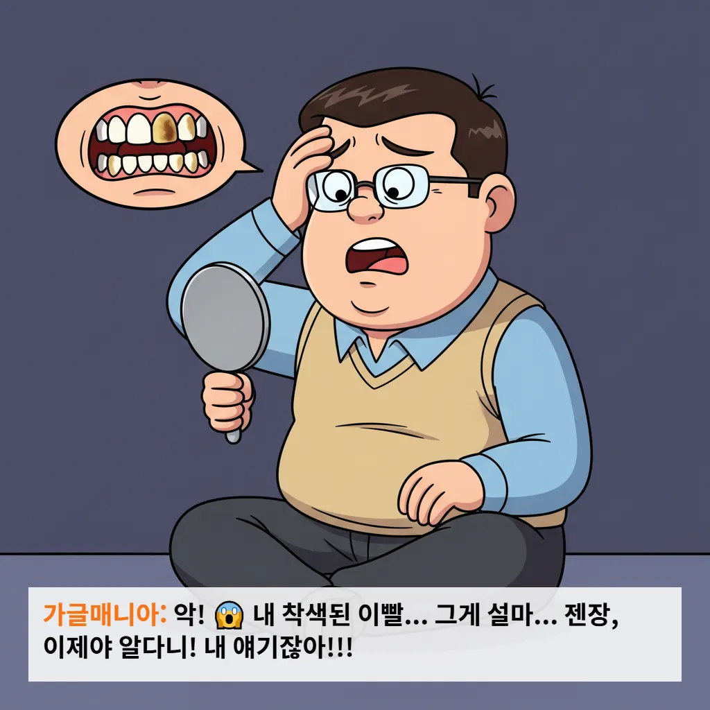 헥사메딘 부작용으로 당황한 남성