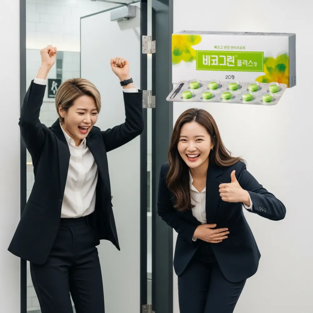 비코그린 효과로 변비에 해방된 여성